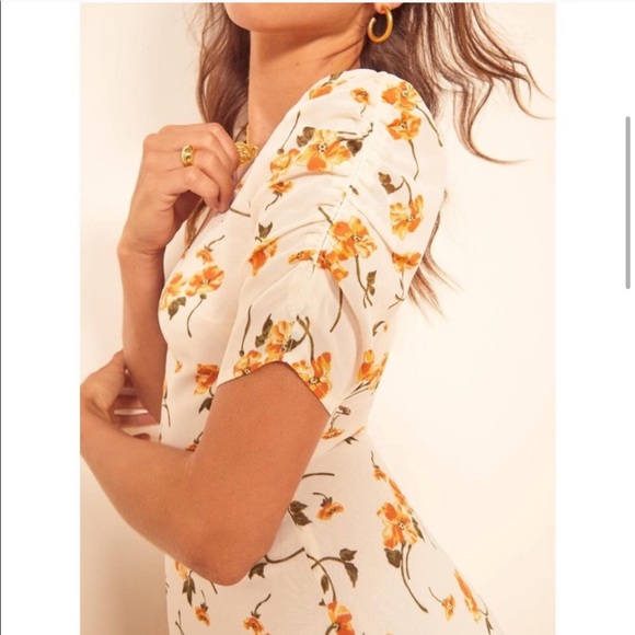 NEW REFORMATION Limonada Cosa Midi Dress - Picture 3 of 4